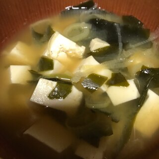 煮干し豆腐の味噌汁